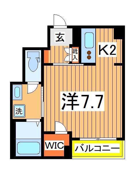 グランディヴィラ柏の葉キャンパス(1K/1階)の間取り写真