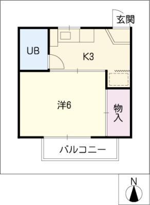 カーサリベルタ(1K/1階)の間取り写真