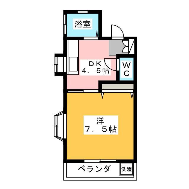 メゾンマンマル(1DK/1階)の間取り写真