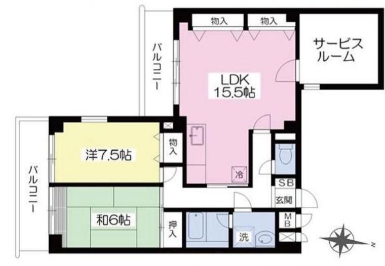 ヴィラ・エスペランサ(3LDK/4階)の間取り写真