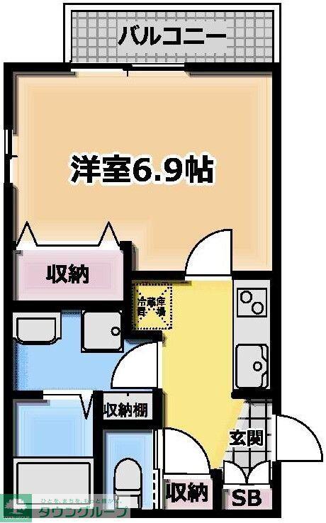 HOUSEKUL IS2(1K/3階)の間取り写真