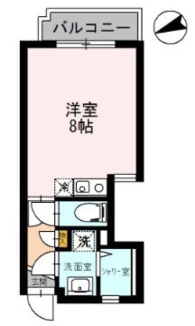 フェニックス厚木(ワンルーム/4階)の間取り写真