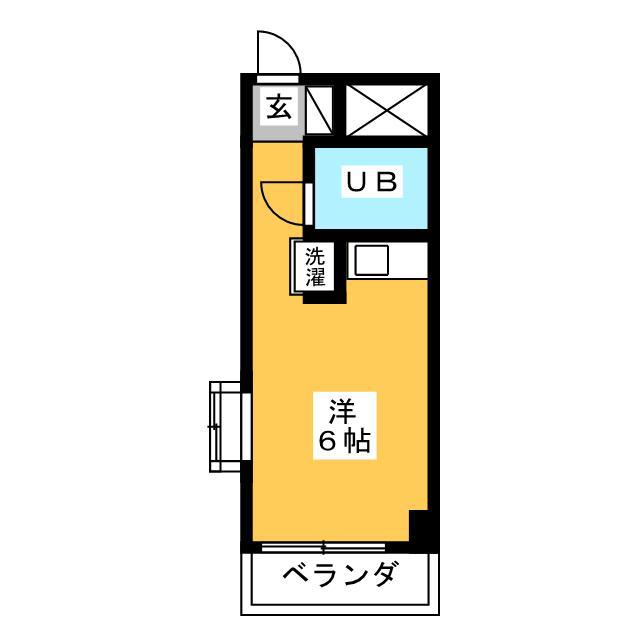 ライオンズプラザ八王子(ワンルーム/5階)の間取り写真