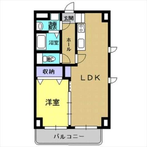 ZUKUNFT(1LDK/1階)の間取り写真