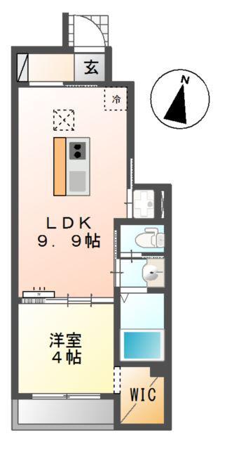 エトワールあかり(1LDK/1階)の間取り写真