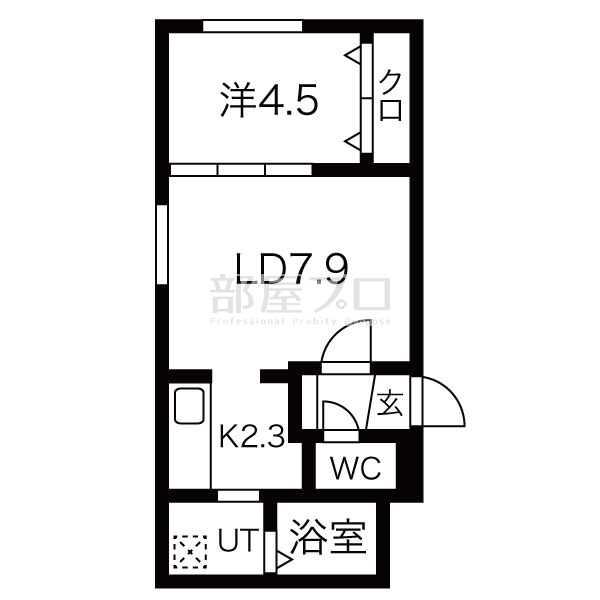 GRAND GRACE312(1LDK/4階)の間取り写真