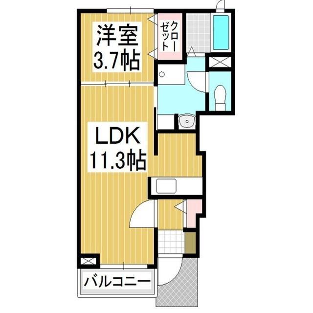 フォーリスト(1LDK/1階)の間取り写真