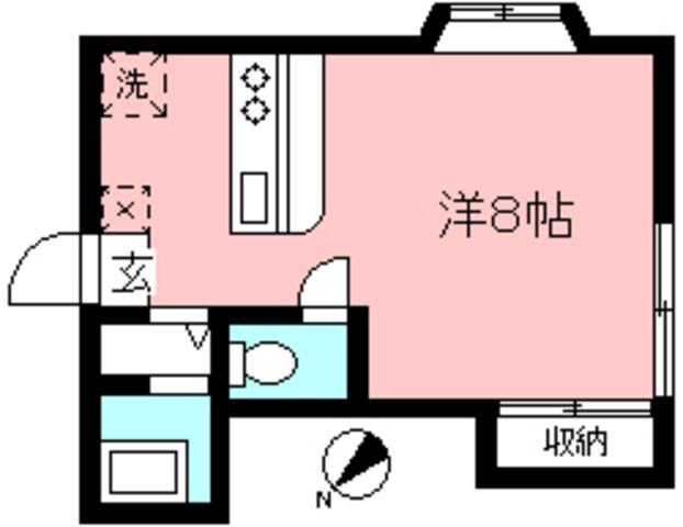 メゾンド ロミ(ワンルーム/1階)の間取り写真