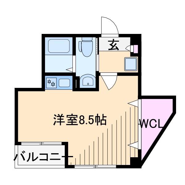 ブランニュー川崎(1K/3階)の間取り写真