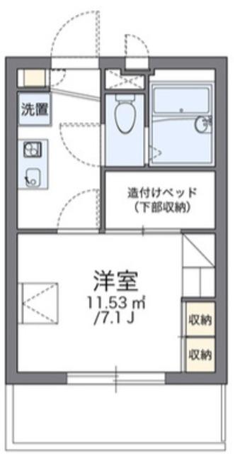 レオパレス大和田II(1K/1階)の間取り写真