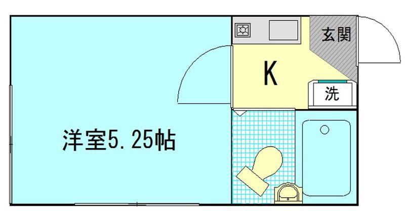 チェリーハウス八潮(1K/2階)の間取り写真