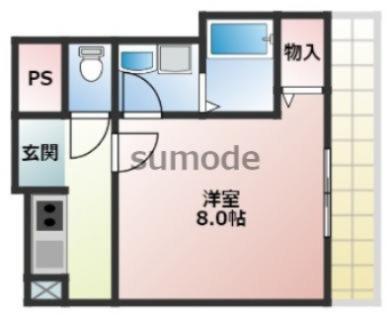 ヘーベルメゾン 信(1K/3階)の間取り写真
