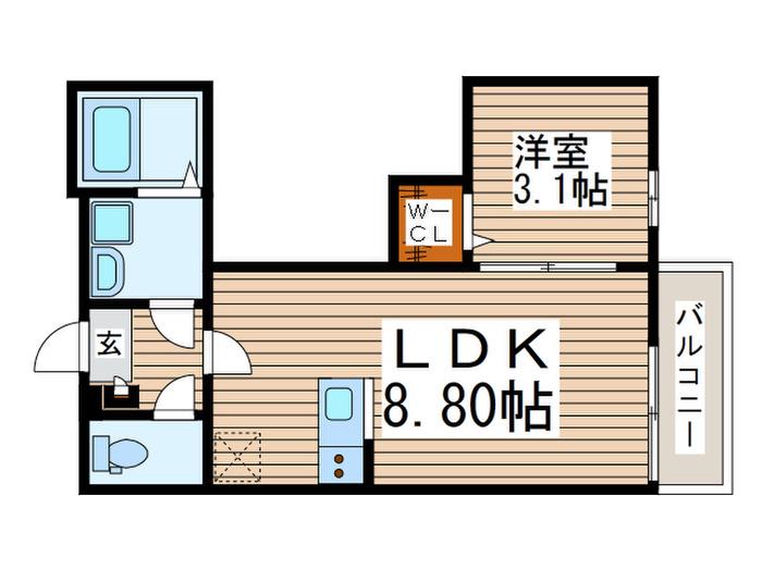 BESTSTAGE三郷中央(1LDK/1階)の間取り写真