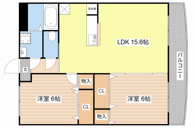 ブレイン安曇川(2LDK/2階)の間取り写真