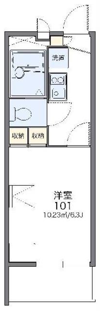 レオパレスWAKABASEKI(1K/2階)の間取り写真