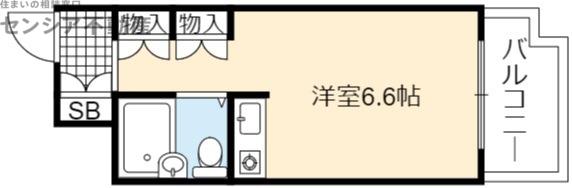 朝日プラザ緑橋IV(ワンルーム/6階)の間取り写真