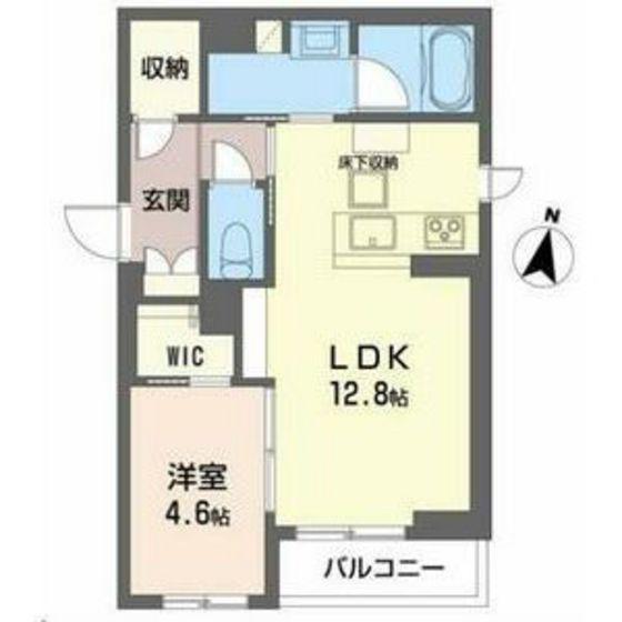 フロレスタ堤通雨宮(1LDK/1階)の間取り写真