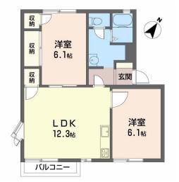 サンハイツ(2LDK/2階)の間取り写真
