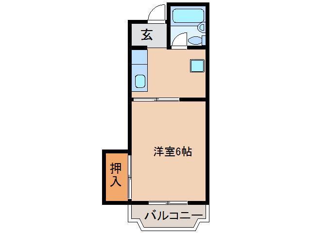 古川マンション(1K/1階)の間取り写真