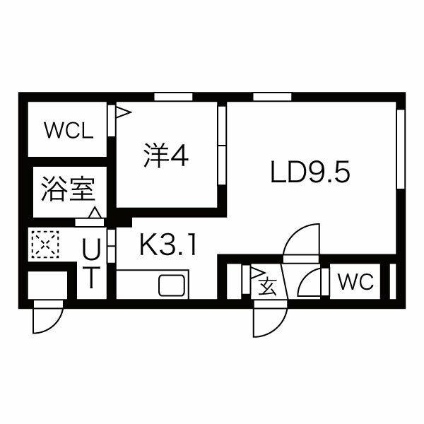 LE2 (1LDK/2階)の間取り写真