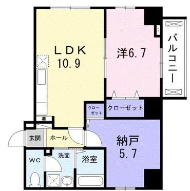  メゾンイーストゼロ(1SLDK/1階)の間取り写真