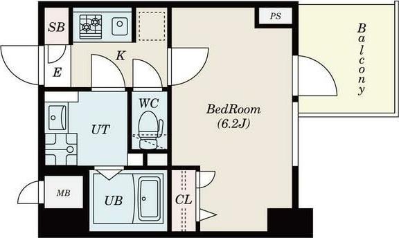S-RESIDENCE新大阪RISH(1K/11階)の間取り写真