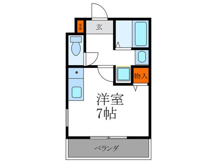 プロスペクト下鴨(ワンルーム/5階)の間取り写真