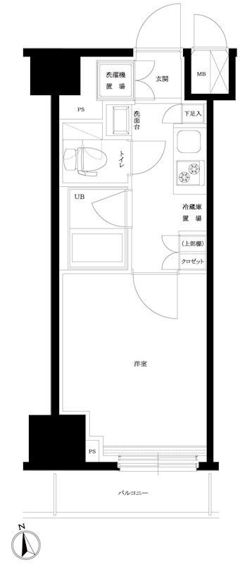 ルーブル羽田西(1K/3階)の間取り写真