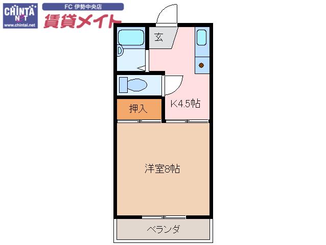 JE MAPPELLE NAKAZAWA(1K/1階)の間取り写真