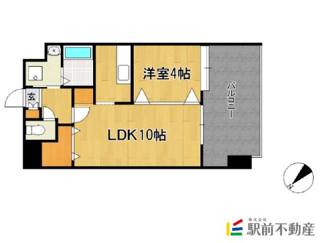 グランドール薬院(1LDK/7階)の間取り写真