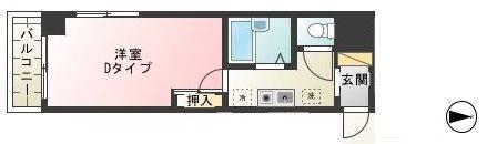 リトルアージュ(1K/5階)の間取り写真