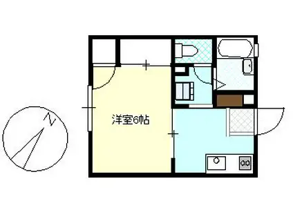 ハウス北斗星(1K/2階)の間取り写真