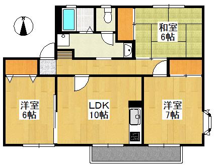 トゥインクル林(3LDK/1階)の間取り写真