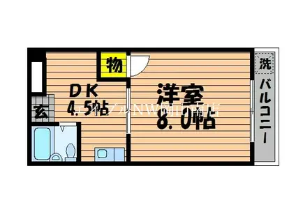 第三鶴身ビル(1DK/2階)の間取り写真