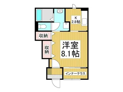 EXCEED南松本(1K/1階)の間取り写真