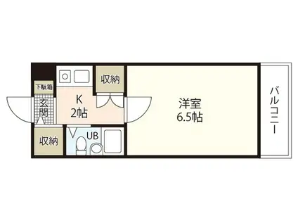 メルヘンマンション矢野東(1K/1階)の間取り写真