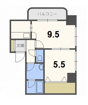 ブリッジひばりが丘(1LDK/3階)の間取り写真