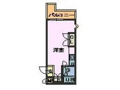 ドーム四ツ谷(ワンルーム/2階)の間取り写真