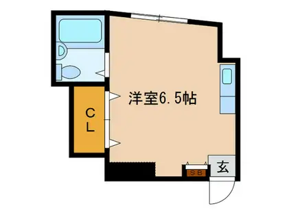 福しんビル(ワンルーム/2階)の間取り写真