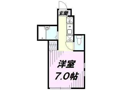 IPOMEE DE TACHIKAWA(ワンルーム/1階)の間取り写真