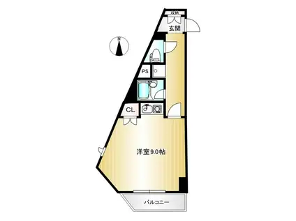 カーサ千種駅(ワンルーム/5階)の間取り写真