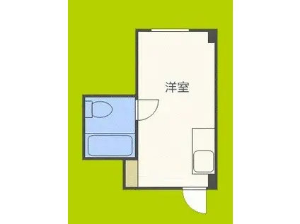 京橋ハイツ30(ワンルーム/1階)の間取り写真