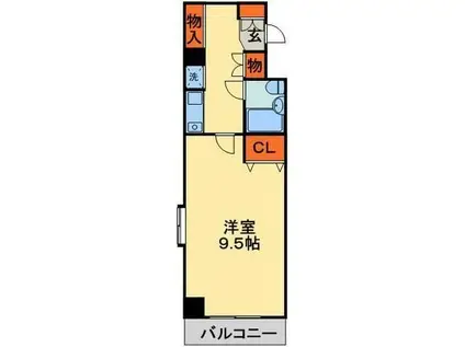 ジェネピア東千葉(1K/12階)の間取り写真