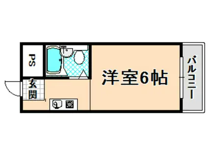 R・Mリーガルハウス塚口(ワンルーム/2階)の間取り写真