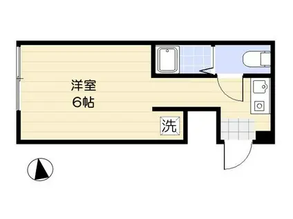 ファブール千川(ワンルーム/1階)の間取り写真