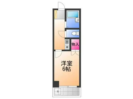コートTAKUMI(1K/2階)の間取り写真