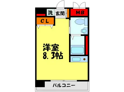 ダイドーメゾン阪神西宮(ワンルーム/6階)の間取り写真