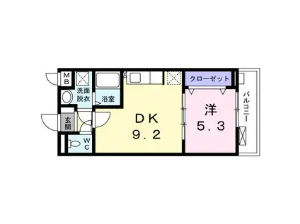 メゾンルーク山栄(1DK/4階)の間取り写真