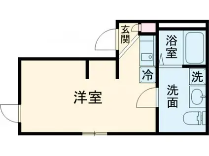 フィオーレ金町(ワンルーム/1階)の間取り写真