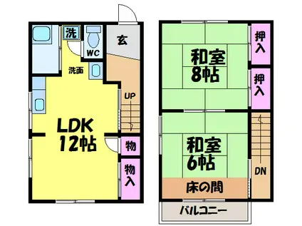南久米永吉(2LDK/1階)の間取り写真